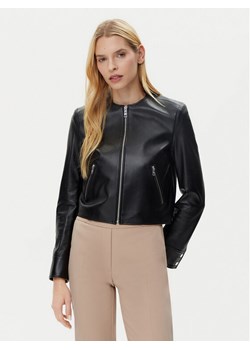 BOSS Kurtka skórzana Sadenita 50531325 Czarny Regular Fit ze sklepu MODIVO w kategorii Kurtki damskie - zdjęcie 181084158