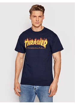 Thrasher T-Shirt Flame Granatowy Regular Fit ze sklepu MODIVO w kategorii T-shirty męskie - zdjęcie 181084419