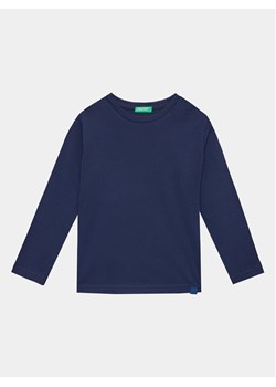 United Colors Of Benetton Bluzka 3I1XC10DB Granatowy Regular Fit ze sklepu MODIVO w kategorii T-shirty chłopięce - zdjęcie 181084716