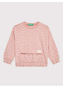United Colors Of Benetton Bluza 3KFUG104Z Różowy Regular Fit ze sklepu MODIVO w kategorii Bluzy dziewczęce - zdjęcie 181084928