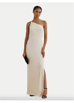 LAUREN RALPH LAUREN Sukienka wieczorowa 253751483020 Écru Slim Fit ze sklepu MODIVO w kategorii Sukienki - zdjęcie 181084977