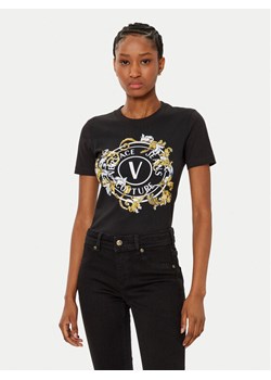 Versace Jeans Couture T-Shirt 78HAHC01 Czarny Regular Fit ze sklepu MODIVO w kategorii Bluzki damskie - zdjęcie 181085049