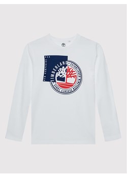 Timberland Bluzka T25T32 D Biały Regular Fit ze sklepu MODIVO w kategorii T-shirty chłopięce - zdjęcie 181085485