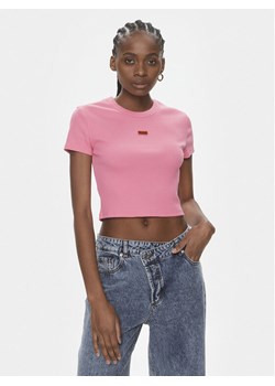 Hugo T-Shirt Deluisa_1 50508636 Różowy Slim Fit ze sklepu MODIVO w kategorii Bluzki damskie - zdjęcie 181085565