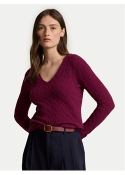 Polo Ralph Lauren Sweter 211910422016 Bordowy Slim Fit ze sklepu MODIVO w kategorii Swetry damskie - zdjęcie 181085588