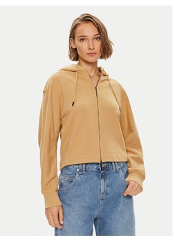 Calvin Klein Bluza Nano Logo K20K207210 Beżowy Relaxed Fit ze sklepu MODIVO w kategorii Bluzy damskie - zdjęcie 181085796