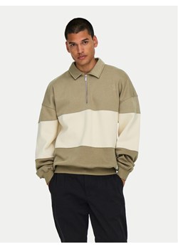 Only & Sons Bluza Byorn 22031400 Beżowy Oversize ze sklepu MODIVO w kategorii Bluzy męskie - zdjęcie 181085809