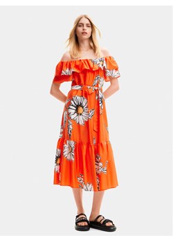 Desigual Sukienka letnia Georgeo 24SWVW02 Pomarańczowy Regular Fit ze sklepu MODIVO w kategorii Sukienki - zdjęcie 181085996