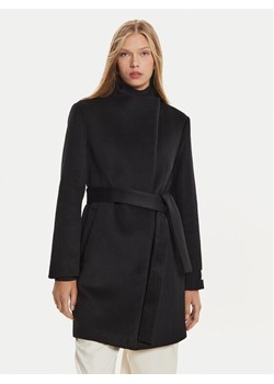 Calvin Klein Płaszcz wełniany K20K207700 Czarny Regular Fit ze sklepu MODIVO w kategorii Płaszcze damskie - zdjęcie 181086006