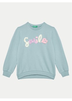 United Colors Of Benetton Bluza 3J68G10FU Błękitny Regular Fit ze sklepu MODIVO w kategorii Bluzy dziewczęce - zdjęcie 181086035