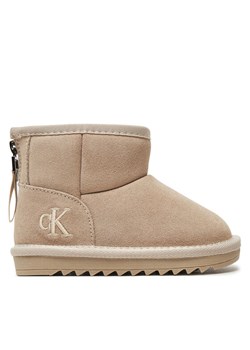 Calvin Klein Jeans Śniegowce Fur Boot V3A5-81036-0187 M Beżowy ze sklepu MODIVO w kategorii Buty zimowe dziecięce - zdjęcie 181086428