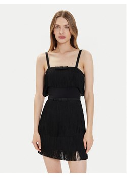 Elisabetta Franchi Sukienka koktajlowa AB-635-42E2 Czarny Regular Fit ze sklepu MODIVO w kategorii Sukienki - zdjęcie 181086457