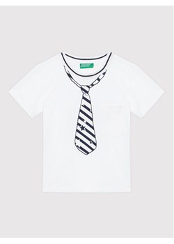United Colors Of Benetton T-Shirt 3I1XG100P Biały Regular Fit ze sklepu MODIVO w kategorii Koszulki niemowlęce - zdjęcie 181086597