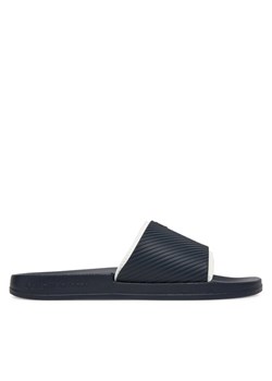 Calvin Klein Jeans Klapki Slide Rubber Neoprene Text YM0YM01234 Granatowy ze sklepu MODIVO w kategorii Klapki męskie - zdjęcie 181086609