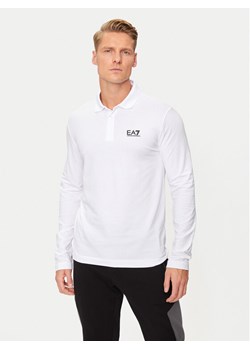 EA7 Emporio Armani Polo 8NPF15 PJVQZ 1100 Biały Regular Fit ze sklepu MODIVO w kategorii T-shirty męskie - zdjęcie 181086687
