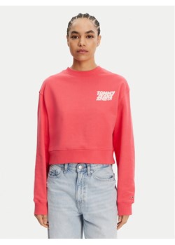 Tommy Jeans Bluza DW0DW21345 Różowy Relaxed Fit ze sklepu MODIVO w kategorii Bluzy damskie - zdjęcie 181086795