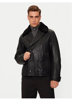 Boss Kurtka skórzana H-Mackinley 50524895 Czarny Regular Fit ze sklepu MODIVO w kategorii Kurtki męskie - zdjęcie 181086848