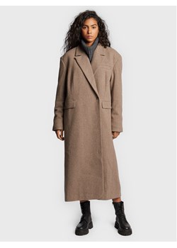 Herskind Płaszcz wełniany Wanda 4575816 Beżowy Oversize ze sklepu MODIVO w kategorii Płaszcze damskie - zdjęcie 181086905