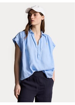 Polo Ralph Lauren Koszula 211935131003 Niebieski Relaxed Fit ze sklepu MODIVO w kategorii Koszule damskie - zdjęcie 181087046