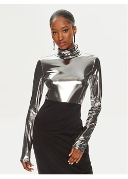 Patrizia Pepe Golf 8M1580/J016-X3OT Srebrny Slim Fit ze sklepu MODIVO w kategorii Bluzki damskie - zdjęcie 181087157