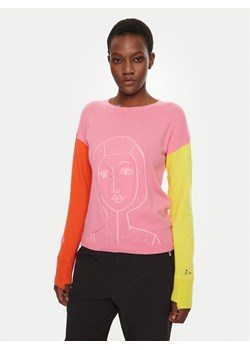 Rossignol Sweter Lina RLNWO09 Różowy Regular Fit ze sklepu MODIVO w kategorii Swetry damskie - zdjęcie 181087198