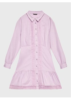 Guess Sukienka koszulowa J3RK04 WE8R0 Różowy Regular Fit ze sklepu MODIVO w kategorii Sukienki dziewczęce - zdjęcie 181087227