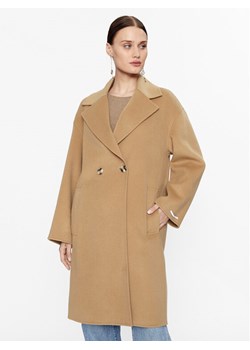 Marella Płaszcz wełniany Nandina 2330160838200 Brązowy Regular Fit ze sklepu MODIVO w kategorii Płaszcze damskie - zdjęcie 181087487