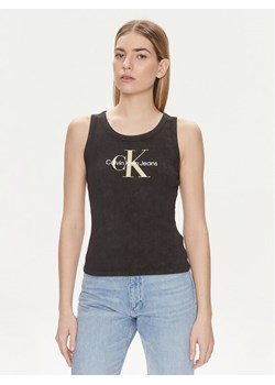 Calvin Klein Jeans Top Archival Monologo J20J223160 Czarny Slim Fit ze sklepu MODIVO w kategorii Bluzki damskie - zdjęcie 181087525
