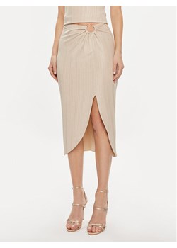 Guess Spódnica midi Cristina W4GD73 KBYZ0 Beżowy Regular Fit ze sklepu MODIVO w kategorii Spódnice - zdjęcie 181087615