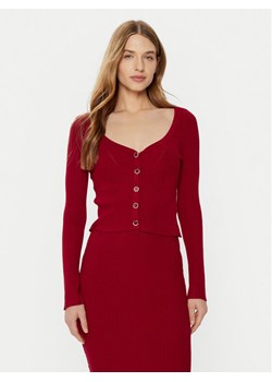 Guess Kardigan W5RR08 Z2V62 Czerwony Regular Fit - id: 0000304598043 - marki Guess - 181088107 Guess Kardigan W5RR08 Z2V62 Czerwony Regular Fit ze sklepu MODIVO w kategorii Swetry damskie - zdjęcie 181088107