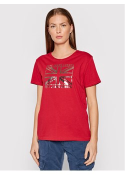 Pepe Jeans T-Shirt Zeldas PL505037 Czerwony Regular Fit ze sklepu MODIVO w kategorii Bluzki damskie - zdjęcie 181088376