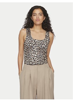 Vila Top Kenza 14106850 Brązowy Slim Fit ze sklepu MODIVO w kategorii Bluzki damskie - zdjęcie 181088527