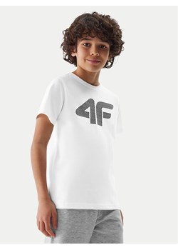 4F T-Shirt 4FJWSS24TTSHM1115 Biały Regular Fit ze sklepu MODIVO w kategorii T-shirty chłopięce - zdjęcie 181088639