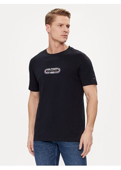 Tommy Hilfiger T-Shirt Track Graphic MW0MW34429 Granatowy Regular Fit ze sklepu MODIVO w kategorii T-shirty męskie - zdjęcie 181089095