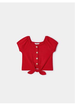 Mayoral Bluzka 3086 Czerwony Slim Fit ze sklepu MODIVO w kategorii Bluzki dziewczęce - zdjęcie 181089349