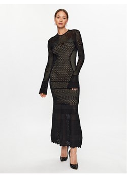 TWINSET Sukienka dzianinowa 232TP3100 Czarny Regular Fit ze sklepu MODIVO w kategorii Sukienki - zdjęcie 181089417