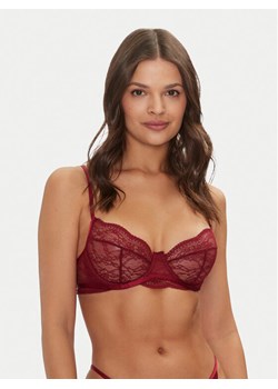 Hunkemöller Biustonosz z fiszbiną Isabelle 206364 Bordowy ze sklepu MODIVO w kategorii Biustonosze - zdjęcie 181089568