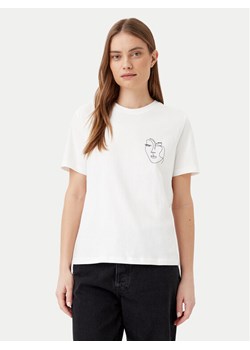 Vila T-Shirt Sybilla 14103247 Biały Regular Fit ze sklepu MODIVO w kategorii Bluzki damskie - zdjęcie 181090129