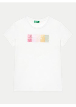 United Colors Of Benetton T-Shirt 3I1XC10JQ Biały Regular Fit ze sklepu MODIVO w kategorii T-shirty chłopięce - zdjęcie 181090176