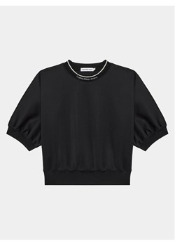 Calvin Klein Jeans Bluzka Logo Tape IG0IG02348 Czarny Relaxed Fit ze sklepu MODIVO w kategorii Bluzki dziewczęce - zdjęcie 181090377
