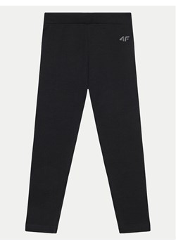 4F Legginsy 4FJWMM00TTIGF178 Czarny Slim Fit ze sklepu MODIVO w kategorii Spodnie dziewczęce - zdjęcie 181090575