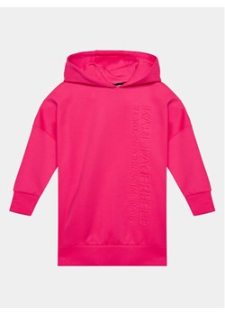 Karl Lagerfeld Kids Sukienka dzianinowa Z12247 D Różowy Regular Fit ze sklepu MODIVO w kategorii Sukienki dziewczęce - zdjęcie 181090835