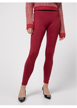 Hugo Legginsy Delessie 50439062 Czerwony Slim Fit ze sklepu MODIVO w kategorii Spodnie damskie - zdjęcie 181090845