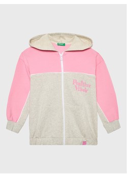 United Colors Of Benetton Bluza 3J68C501Y Szary Oversize ze sklepu MODIVO w kategorii Bluzy dziewczęce - zdjęcie 181091008