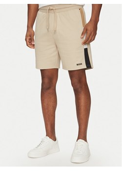 BOSS Szorty sportowe Iconic 50540730 Beżowy Regular Fit ze sklepu MODIVO w kategorii Spodenki męskie - zdjęcie 181091085
