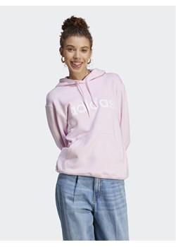 adidas Bluza Essentials Linear Hoodie IL3343 Różowy Regular Fit ze sklepu MODIVO w kategorii Bluzy damskie - zdjęcie 181091155
