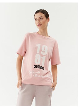 Guess T-Shirt V3BI00 KA260 Różowy Relaxed Fit ze sklepu MODIVO w kategorii Bluzki damskie - zdjęcie 181091295