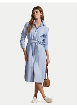 Polo Ralph Lauren Sukienka koszulowa 211928804002 Niebieski Straight Fit ze sklepu MODIVO w kategorii Sukienki - zdjęcie 181091379