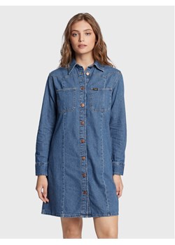 Wrangler Sukienka jeansowa Western W24JLLX8E 112320712 Niebieski Regular Fit ze sklepu MODIVO w kategorii Sukienki - zdjęcie 181091498