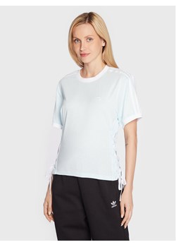 adidas T-Shirt Always Original Laced HK5063 Błękitny Loose Fit ze sklepu MODIVO w kategorii Bluzki damskie - zdjęcie 181091546